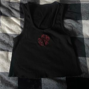 Pacsun Black Devil Cropped Tank